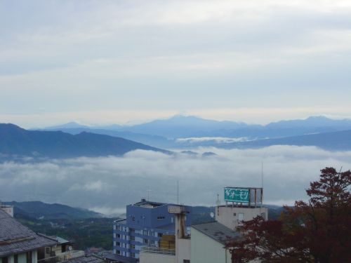 宿の部屋からの風景